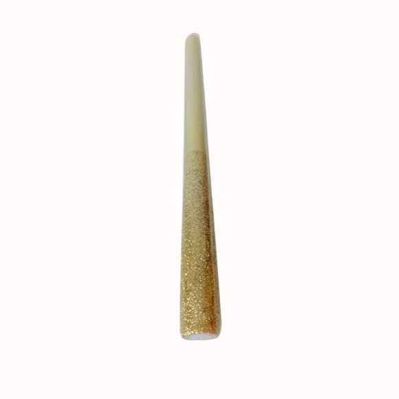 Holiday Gold Glitter Taper Candles Two Tone Set Of 8 Sparkle By Cynthia Rowley - Picture 9 of 13